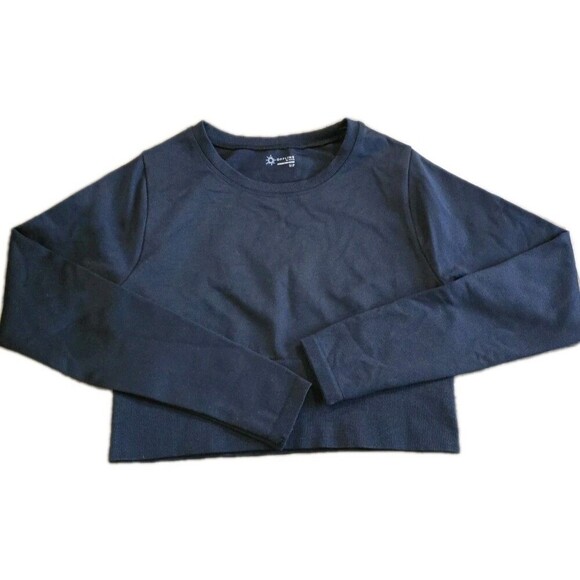 Offline By Aerie Black Seamless Crop Active Top Womens Size Small - Picture 9 of 9